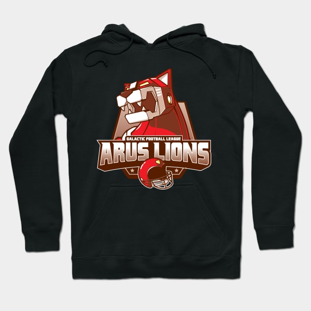 Go Lion Football Team Hoodie by obvian